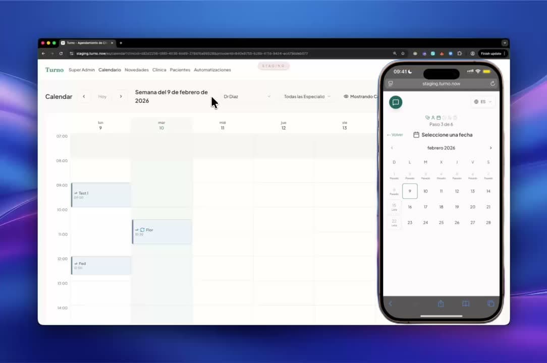 Reserva automática por WhatsApp